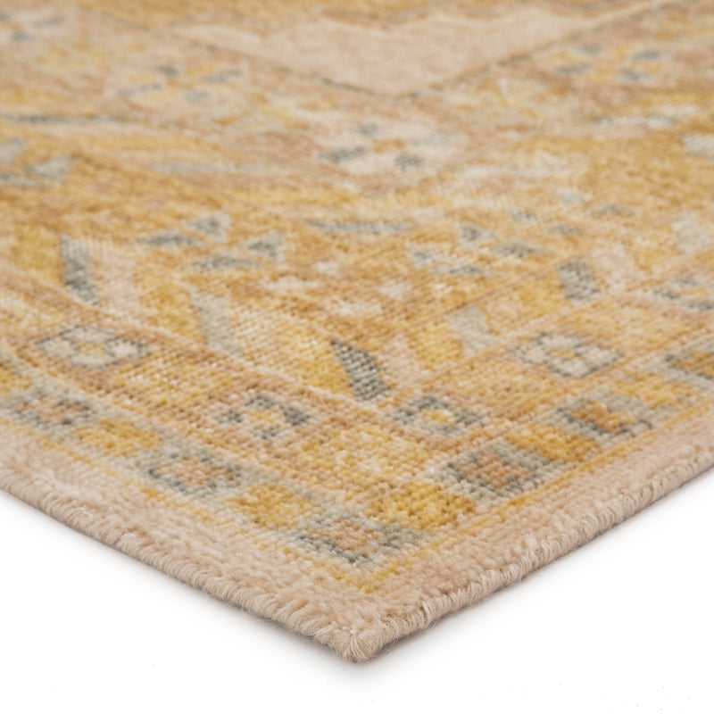 media image for enfield medallion rug in honey mustard wood thrush design by jaipur 2 256