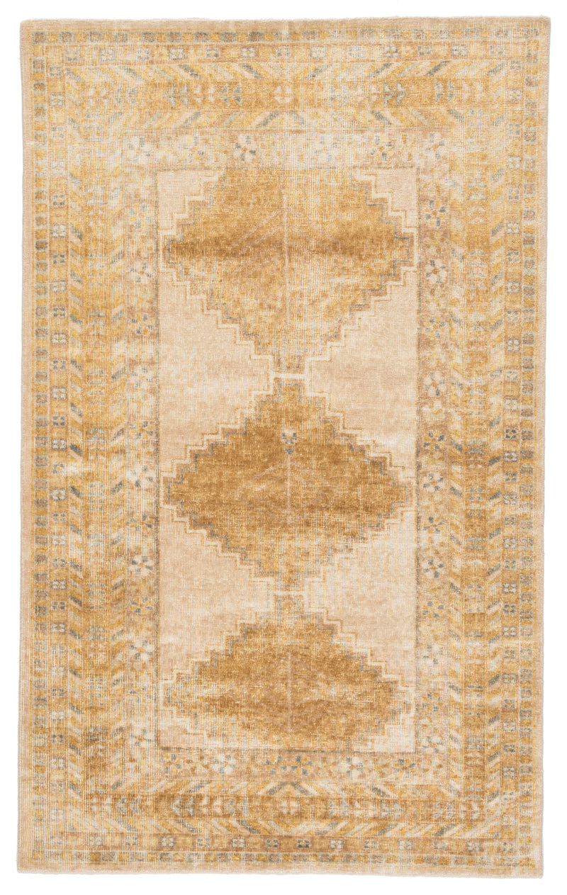 media image for enfield medallion rug in honey mustard wood thrush design by jaipur 1 251