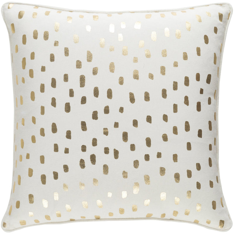 media image for Glyph GLYP-7075 Woven Pillow in Cream & Metallic - Gold by Surya 262
