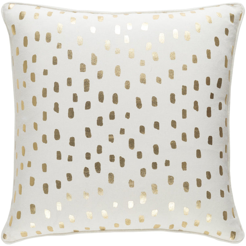 media image for Glyph GLYP-7075 Woven Pillow in Cream & Metallic - Gold by Surya 218
