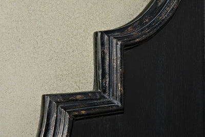 product image for good luck mirror in hand rubbed black w gold trim design by noir 2 53