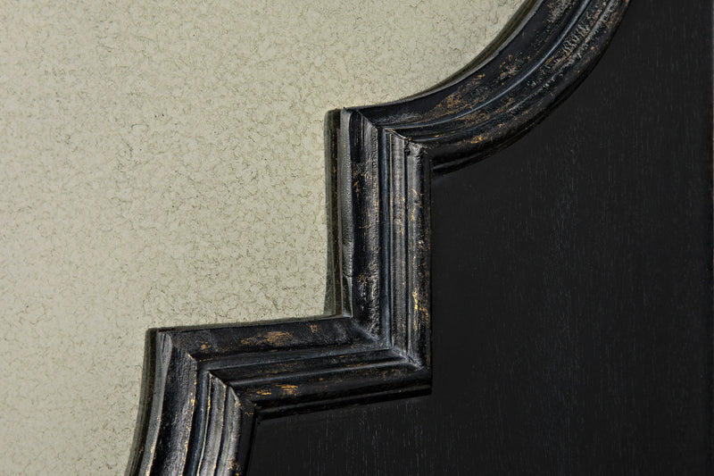 media image for good luck mirror in hand rubbed black w gold trim design by noir 2 264
