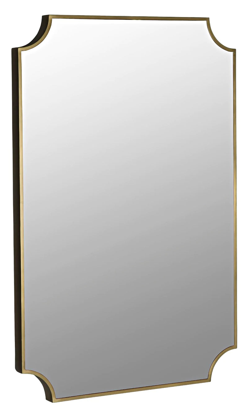 media image for convexed mirror in metal antique brass design by noir 1 26