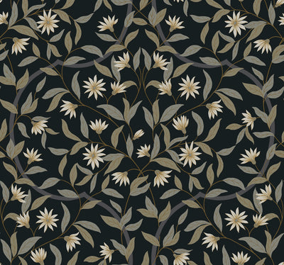 product image of sample jasmine midnight wallpaper from the greenhouse collection by york wallcoverings 1 51
