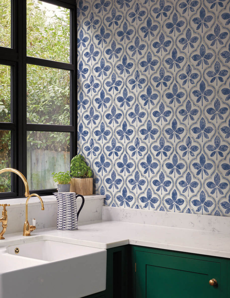 media image for Sevilla Cobalt Wallpaper from the Greenhouse Collection by York Wallcoverings 283