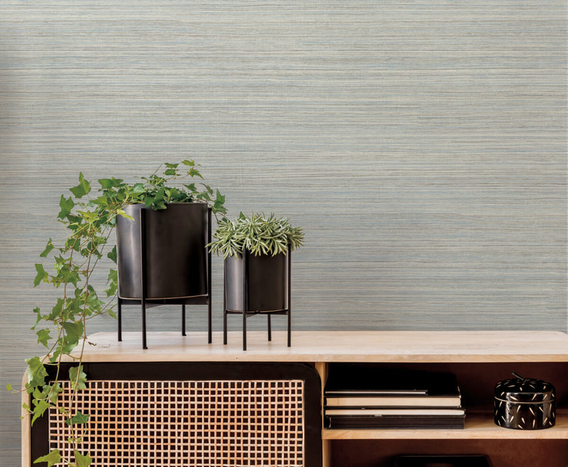 media image for Fountain Grass Smoky Blue Wallpaper from the Greenhouse Collection by York Wallcoverings 269