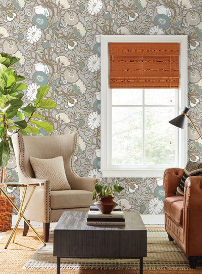 product image for Vincent Poppies Heather Wallpaper from the Greenhouse Collection by York Wallcoverings 6