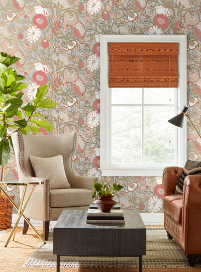 product image for Vincent Poppies Dove Wallpaper from the Greenhouse Collection by York Wallcoverings 49