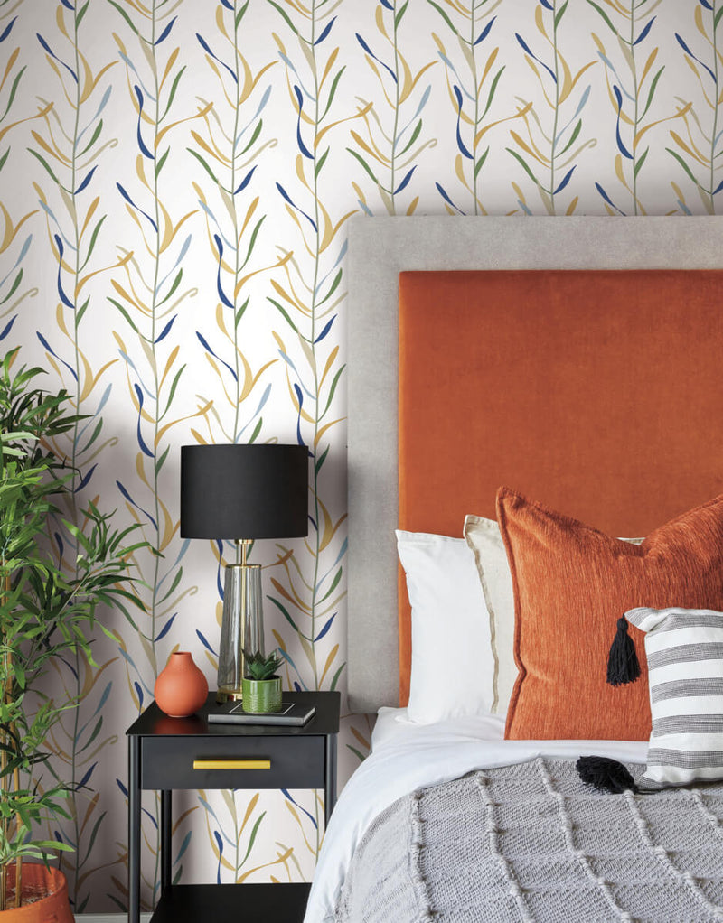 media image for Chloe Vine Ochre Wallpaper from the Greenhouse Collection by York Wallcoverings 271