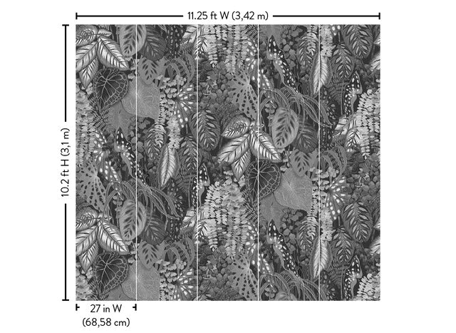 media image for Greenery Cotton Wall Mural from the Greenhouse Collection by York Wallcoverings 297