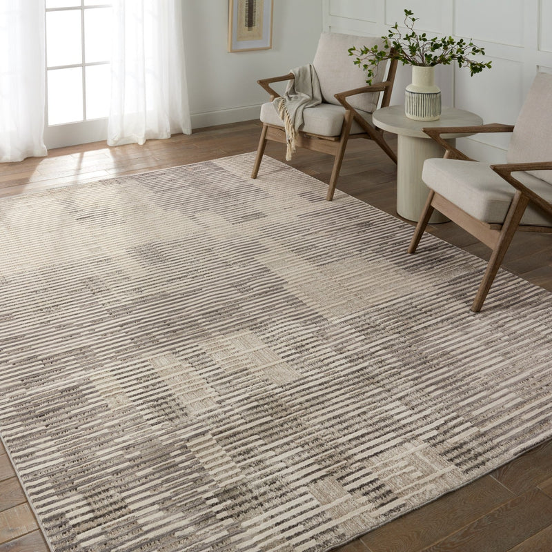 media image for gravity striped gray cream rug by jaipur living rug155183 5 256