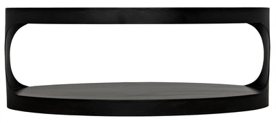 product image for eclipse oval coffee table in black metal design by noir 2 93