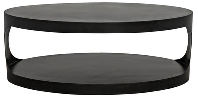 product image of eclipse oval coffee table in black metal design by noir 1 549