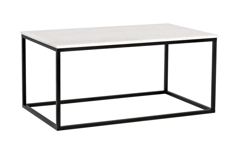 media image for manning coffee table in black metal w quartz top design by noir 1 225