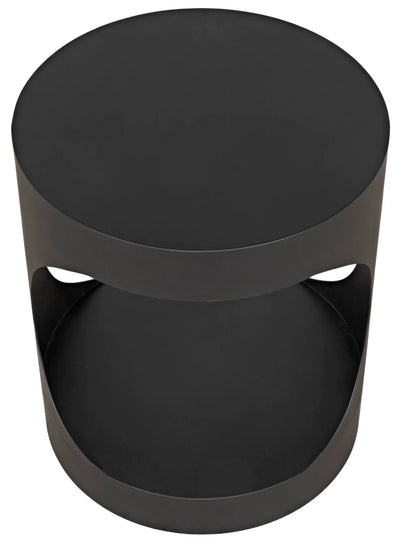 product image for eclipse round side table by noir new gtab302ab 7 45