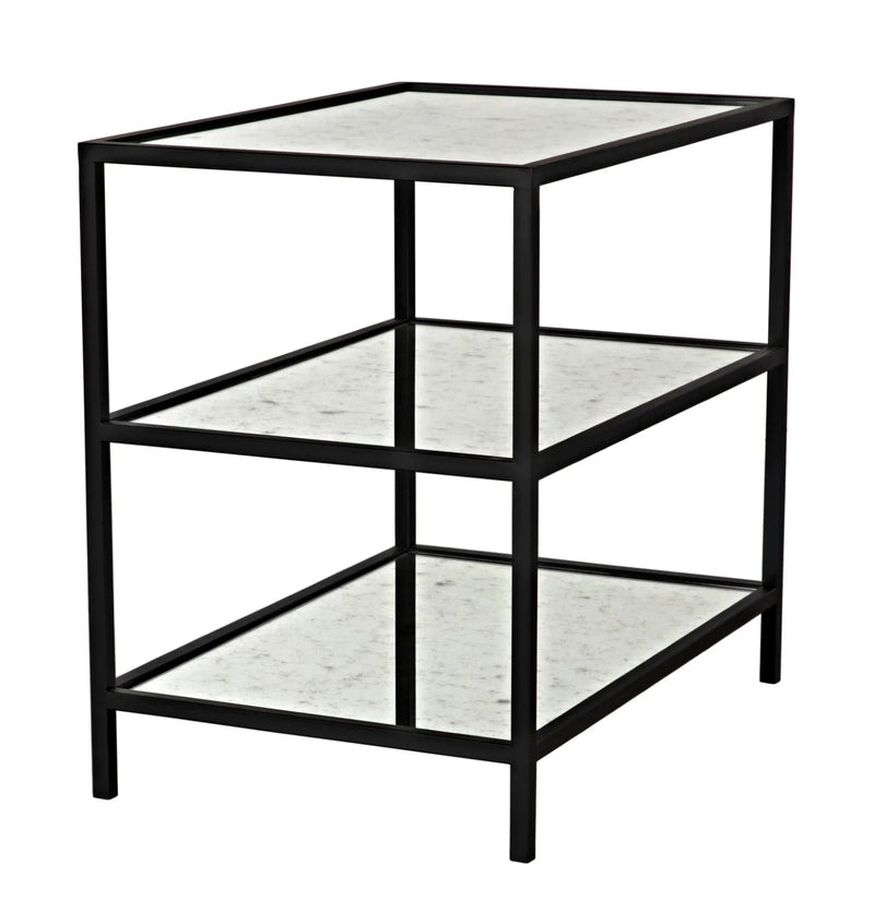 media image for 3 tier side table with mirror design by noir 3 290