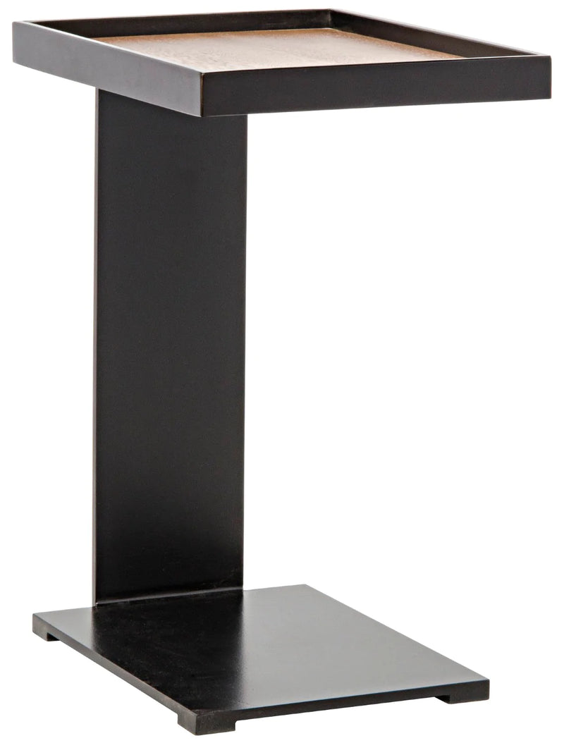 media image for ledge side table with black metal design by noir 1 21
