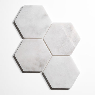 product image of glacier white 5 hexagon tile by burke decor gw5hx 1 567