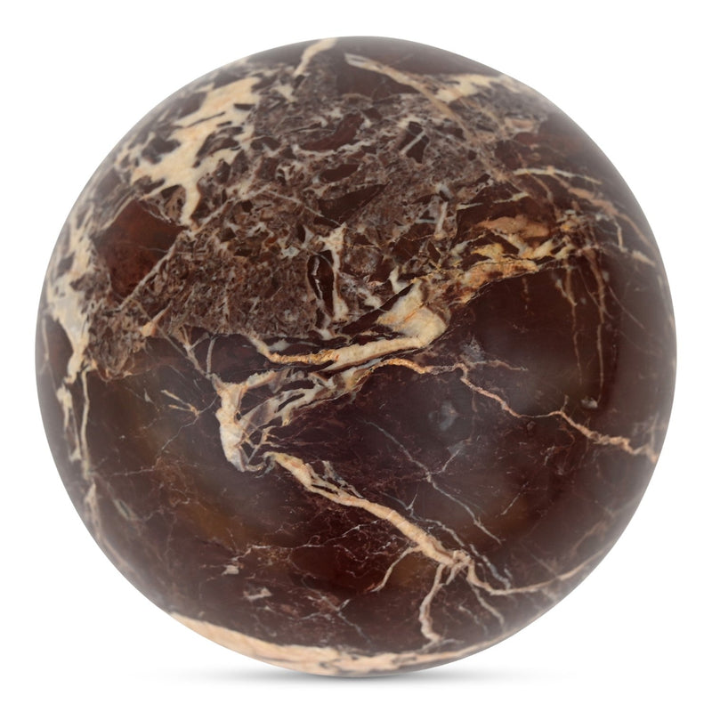 media image for Odessa Sphere Tabletop Accent Red Levanto Marble 4 288