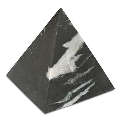 product image for Alma Pyramid Tabletop Accent Black Marble 2 87