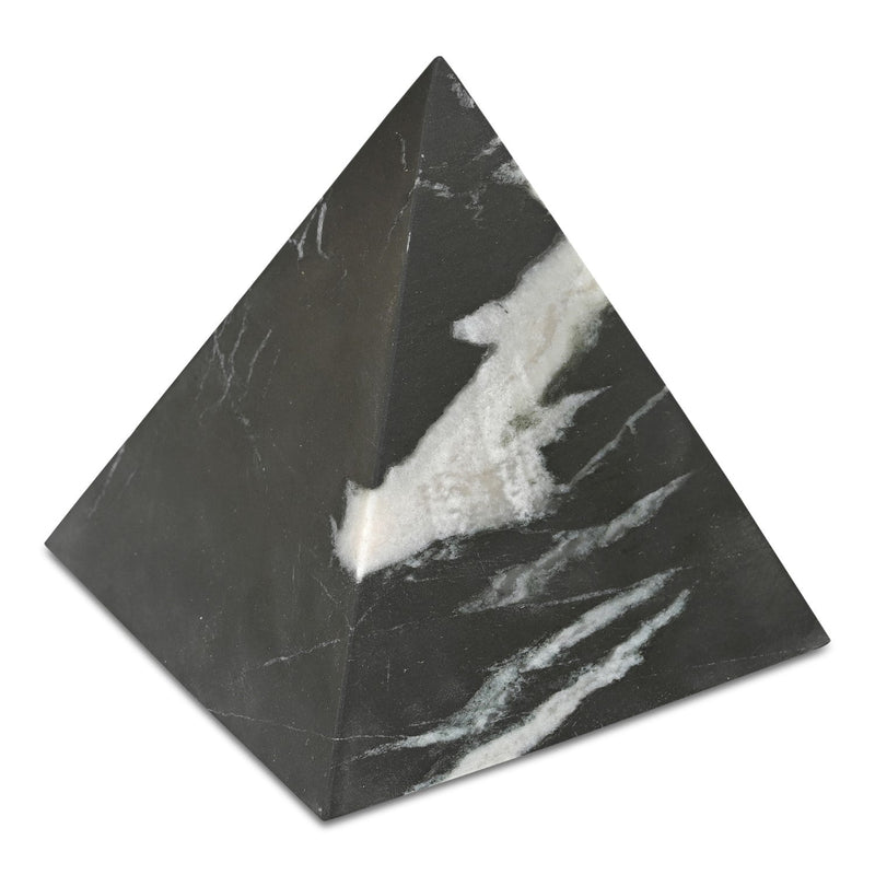 media image for Alma Pyramid Tabletop Accent Black Marble 2 266
