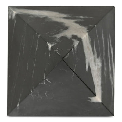 product image for Alma Pyramid Tabletop Accent Black Marble 3 14