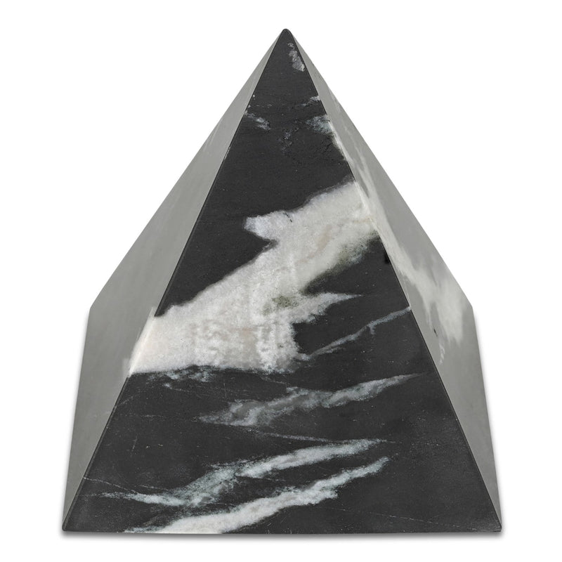 media image for Alma Pyramid Tabletop Accent Black Marble 1 288