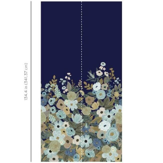 media image for Garden Party Wall Mural in Navy from the Rifle Paper Co. Collection by York Wallcoverings 297