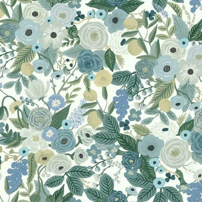 product image of sample garden party wallpaper in blues from the rifle paper co collection by york wallcoverings 1 581