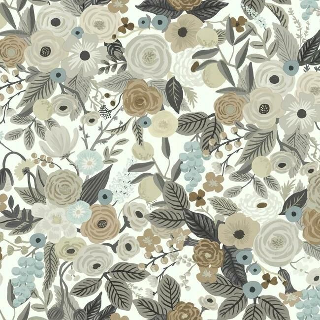 media image for sample garden party wallpaper in brown and beige from the rifle paper co collection by york wallcoverings 1 230