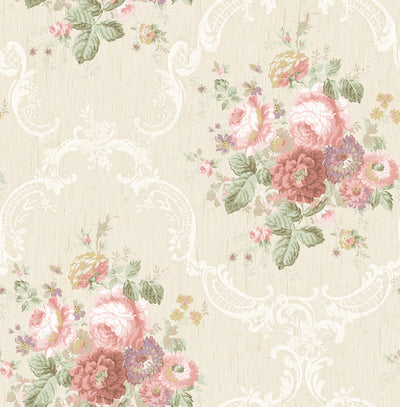 product image of sample garden cameo wallpaper in blush from the spring garden collection by wallquest 1 589