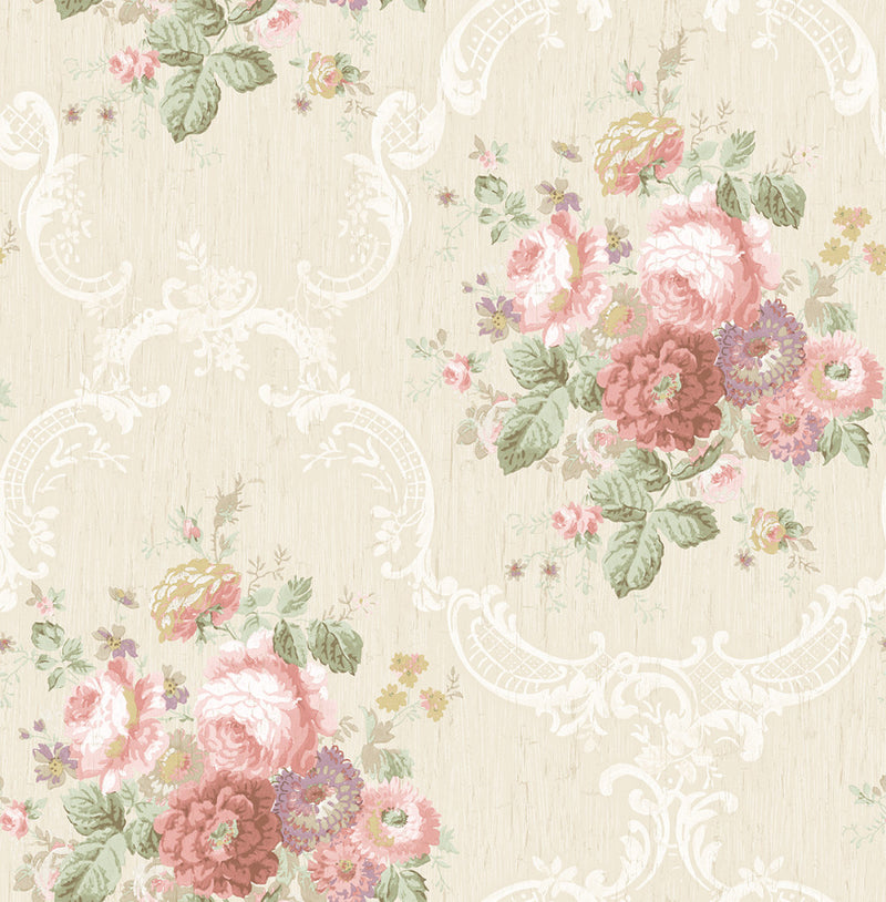 media image for sample garden cameo wallpaper in blush from the spring garden collection by wallquest 1 233