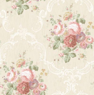 product image of Garden Cameo Wallpaper in Blush from the Spring Garden Collection by Wallquest 546