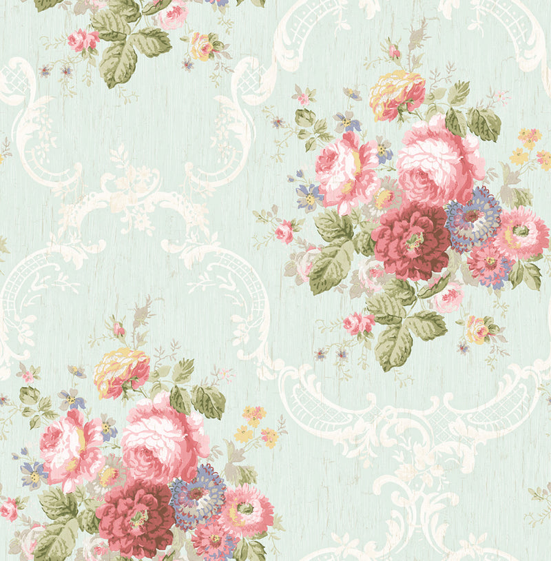 media image for Garden Cameo Wallpaper in Springtime from the Spring Garden Collection by Wallquest 213