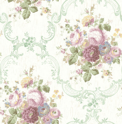 product image of sample garden cameo wallpaper in violet from the spring garden collection by wallquest 1 530
