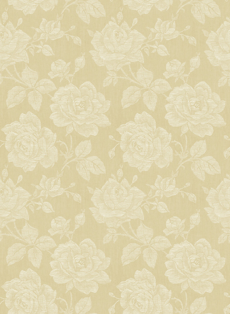 media image for Garden Rose Wallpaper in Blond from the Spring Garden Collection by Wallquest 273