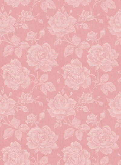 product image for Garden Rose Wallpaper in Coral from the Spring Garden Collection by Wallquest 34