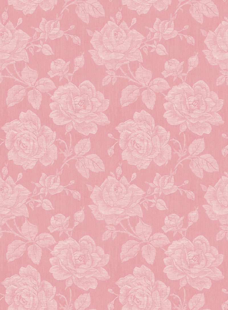 media image for Garden Rose Wallpaper in Coral from the Spring Garden Collection by Wallquest 296