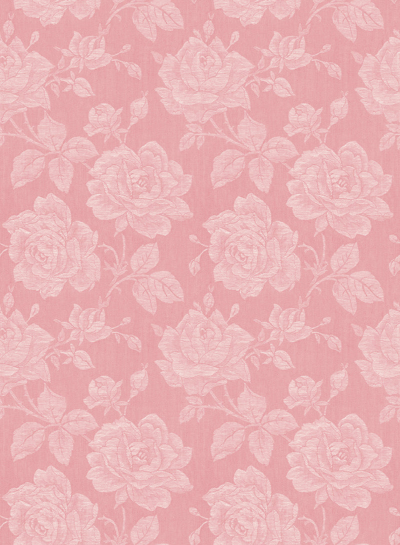 media image for Garden Rose Wallpaper in Coral from the Spring Garden Collection by Wallquest 296
