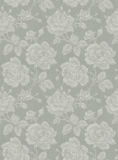 product image of Garden Rose Wallpaper in Heather from the Spring Garden Collection by Wallquest 540