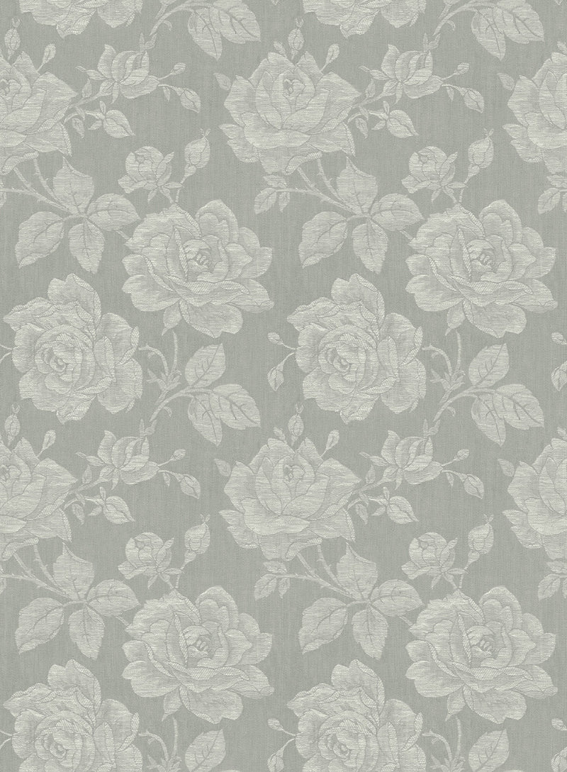 media image for Garden Rose Wallpaper in Heather from the Spring Garden Collection by Wallquest 236