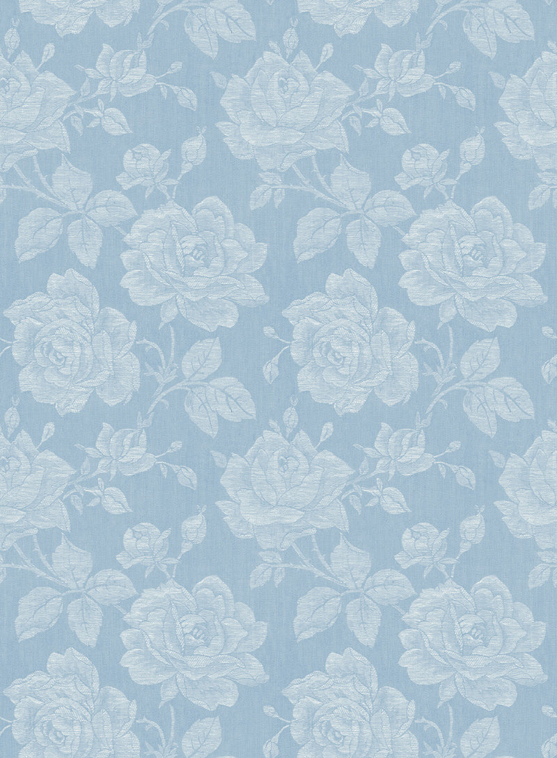 media image for sample garden rose wallpaper in true blue from the spring garden collection by wallquest 1 25