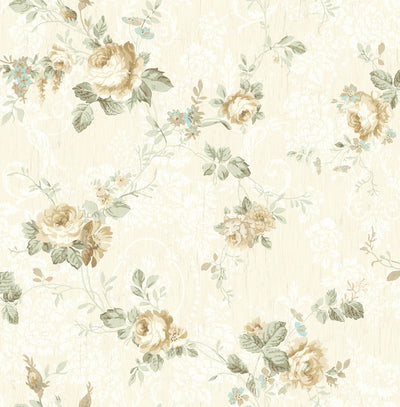 product image of sample garden trail wallpaper in soft neutral from the spring garden collection by wallquest 1 517