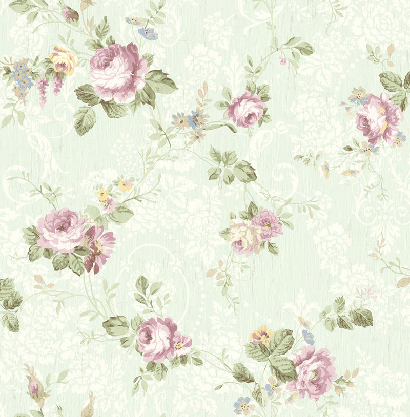 media image for Garden Trail Wallpaper in Violet from the Spring Garden Collection by Wallquest 242