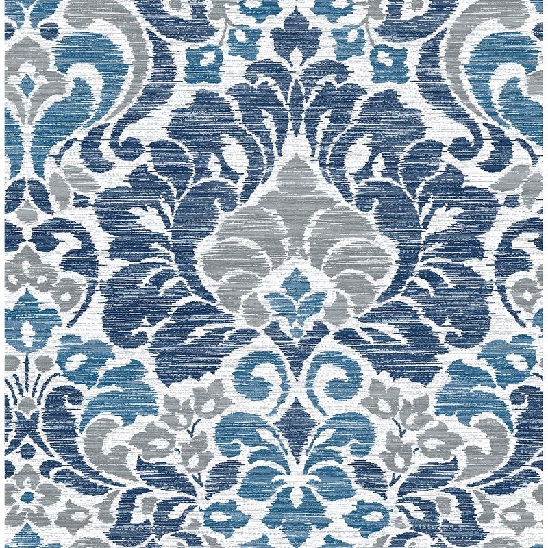 media image for Garden of Eden Damask Wallpaper in Blue from the Celadon Collection by Brewster Home Fashions 223