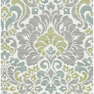 product image for Garden of Eden Damask Wallpaper in Green from the Celadon Collection by Brewster Home Fashions 17