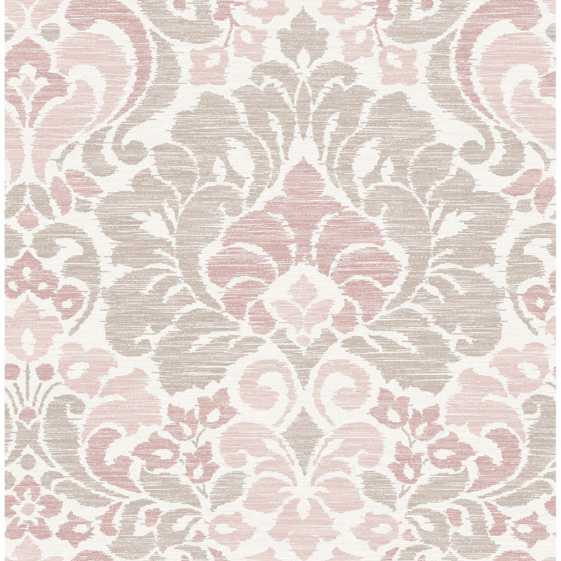 media image for Garden of Eden Damask Wallpaper in Pink from the Celadon Collection by Brewster Home Fashions 262