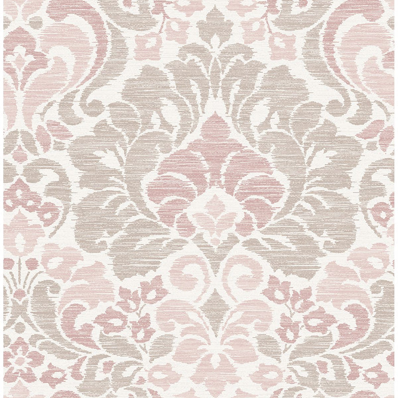 media image for sample garden of eden damask wallpaper in pink from the celadon collection by brewster home fashions 1 258
