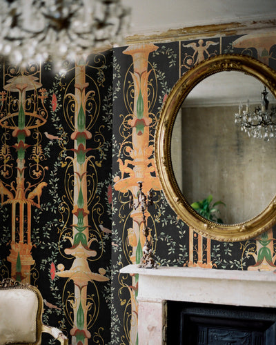 product image for Gardens of Pompeii Wallpaper in Black and Multi from the World of Antiquity Collection by Mind the Gap 33
