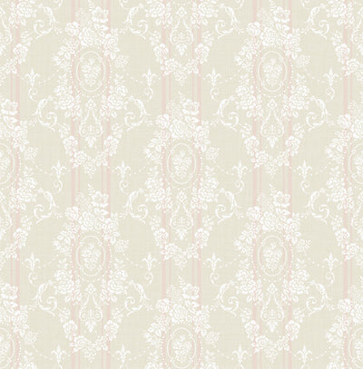 product image of sample gated garden wallpaper in blush from the spring garden collection by wallquest 1 544